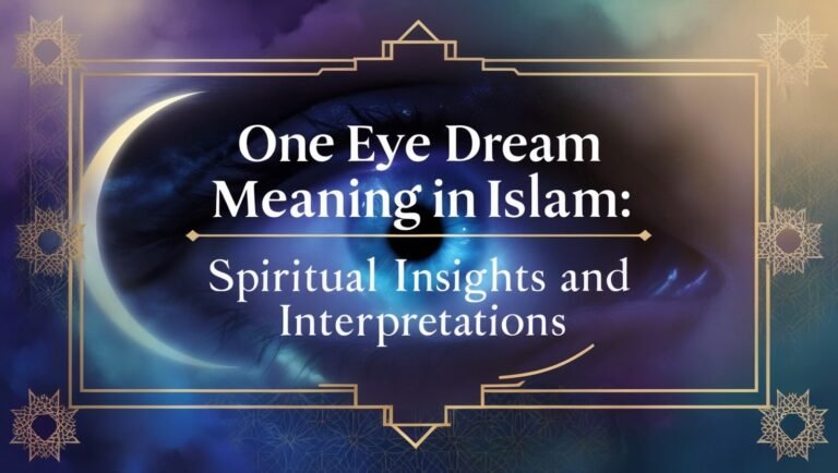 one eye dream meaning islam: Spiritual Insights and Interpretations