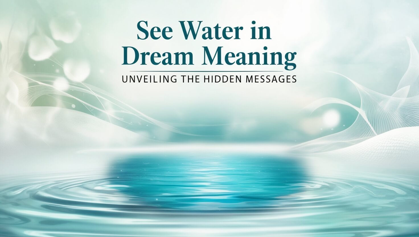 See Water in Dream Meaning: Unveiling the Hidden Messages